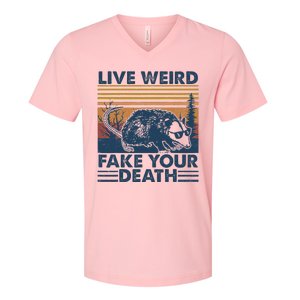 Opossum Live Weird Fake Your Death V-Neck T-Shirt