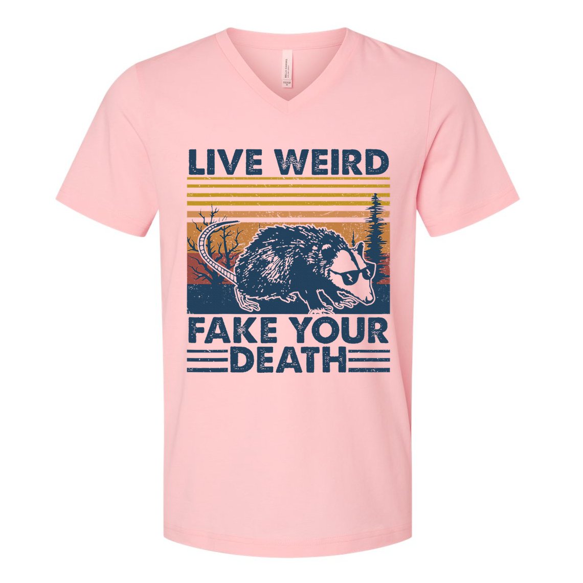 Opossum Live Weird Fake Your Death V-Neck T-Shirt