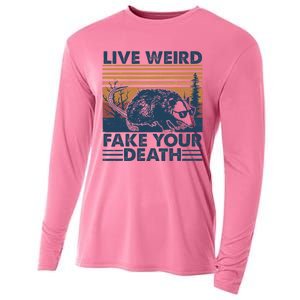 Opossum Live Weird Fake Your Death Cooling Performance Long Sleeve Crew