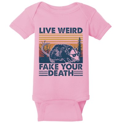 Opossum Live Weird Fake Your Death Baby Bodysuit