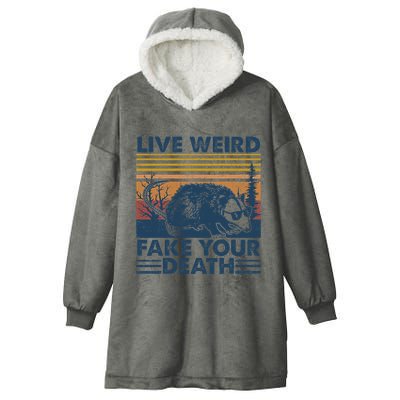 Opossum Live Weird Fake Your Death Hooded Wearable Blanket