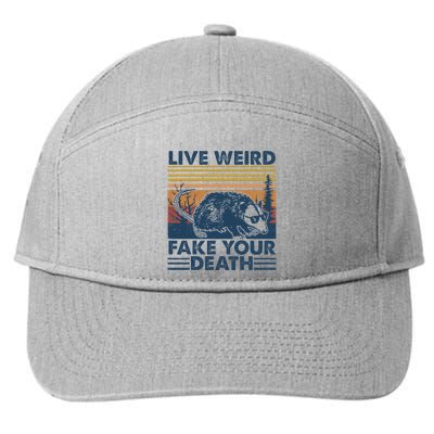 Opossum Live Weird Fake Your Death 7-Panel Snapback Hat