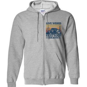 Opossum Live Weird Fake Your Death Full Zip Hoodie