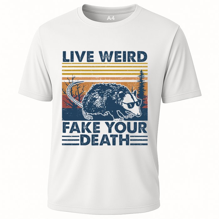 Opossum Live Weird Fake Your Death Cooling Performance Crew T-Shirt