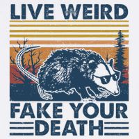 Opossum Live Weird Fake Your Death Cooling Performance Crew T-Shirt