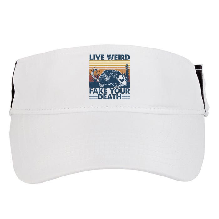 Opossum Live Weird Fake Your Death Adult Drive Performance Visor