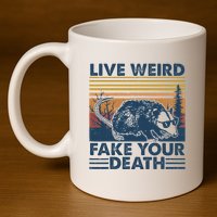 Opossum Live Weird Fake Your Death 11oz C Handle Ceramic Mug