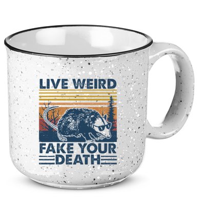 Opossum Live Weird Fake Your Death 15oz Campfire Ceramic Mug