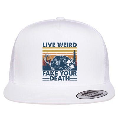 Opossum Live Weird Fake Your Death Flatbill Hat