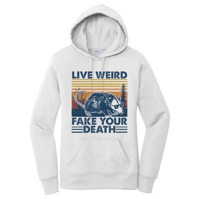 Opossum Live Weird Fake Your Death Women's Pullover Hoodie