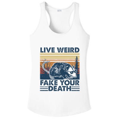 Opossum Live Weird Fake Your Death Ladies PosiCharge Competitor Racerback Tank