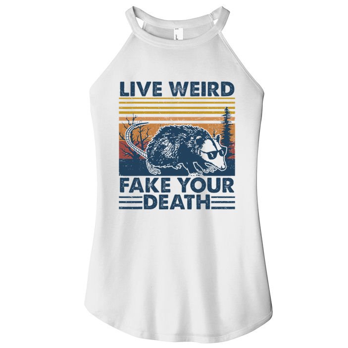 Opossum Live Weird Fake Your Death Women's Perfect Tri Rocker Tank