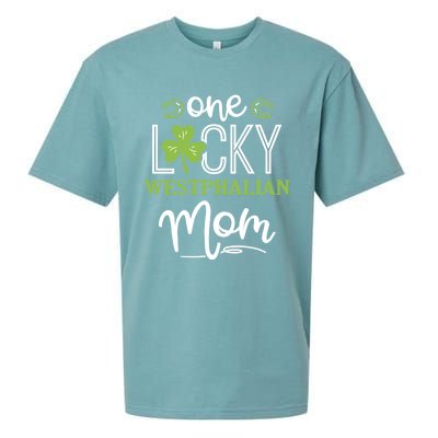 One Lucky Westphalian Horse Mom Irish Horseback Riding Gift Sueded Cloud Jersey T-Shirt