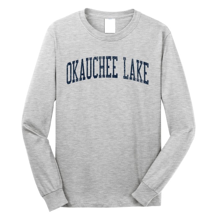 Okauchee Lake Wi Vintage Athletic Sports Jsn2 Print Long Sleeve Shirt