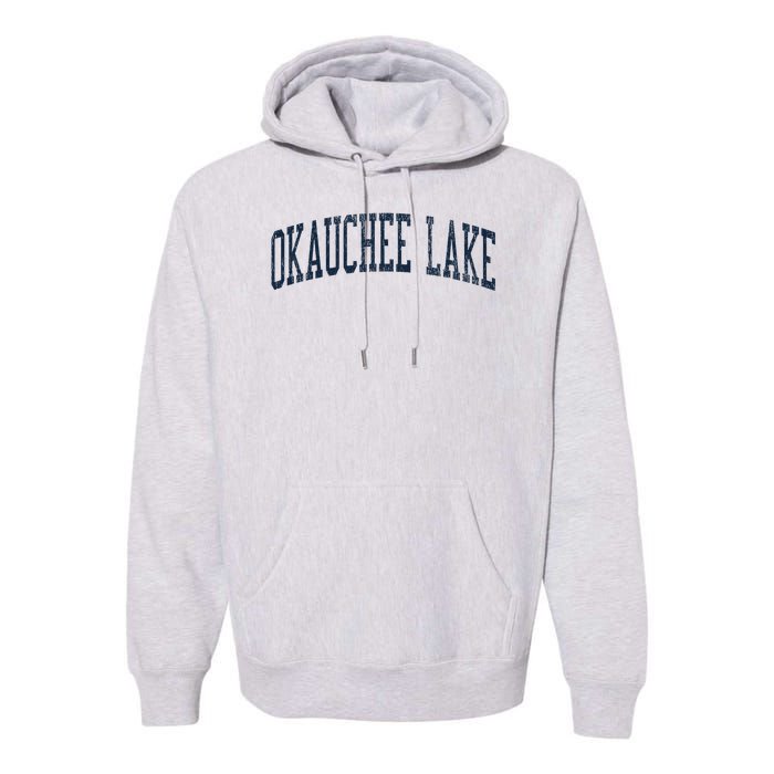 Okauchee Lake Wi Vintage Athletic Sports Jsn2 Print Premium Hoodie