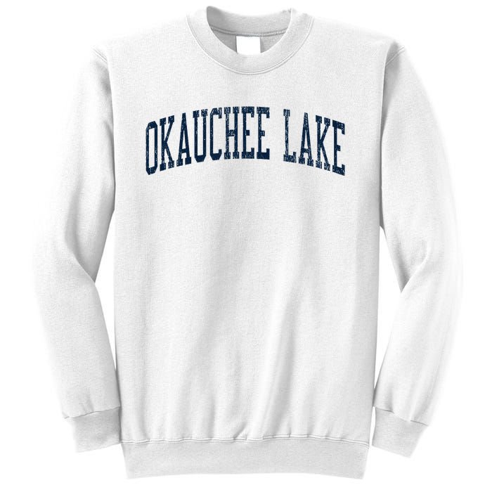 Okauchee Lake Wi Vintage Athletic Sports Sweatshirt