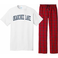 Okauchee Lake Wi Vintage Athletic Sports Pajama Set