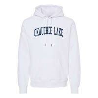 Okauchee Lake Wi Vintage Athletic Sports Premium Hoodie