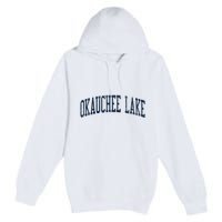 Okauchee Lake Wi Vintage Athletic Sports Premium Pullover Hoodie