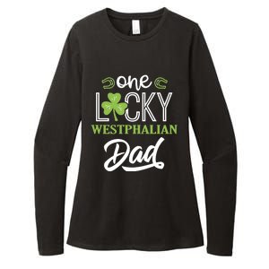 One Lucky Westphalian Horse Dad Irish Horseback Riding Gift Womens CVC Long Sleeve Shirt