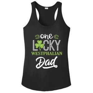 One Lucky Westphalian Horse Dad Irish Horseback Riding Gift Ladies PosiCharge Competitor Racerback Tank