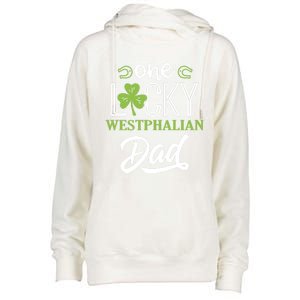 One Lucky Westphalian Horse Dad Irish Horseback Riding Gift Womens Funnel Neck Pullover Hood