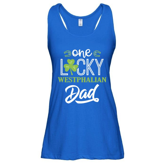 One Lucky Westphalian Horse Dad Irish Horseback Riding Gift Ladies Essential Flowy Tank