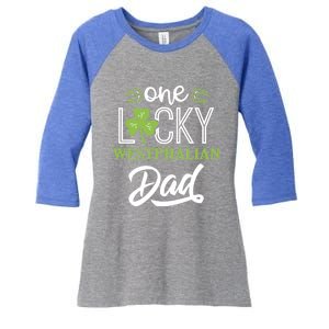 One Lucky Westphalian Horse Dad Irish Horseback Riding Gift Women's Tri-Blend 3/4-Sleeve Raglan Shirt