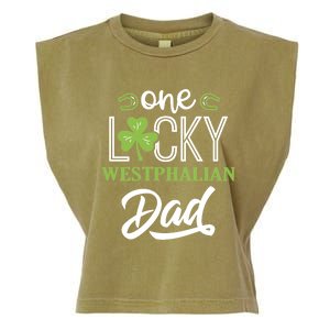 One Lucky Westphalian Horse Dad Irish Horseback Riding Gift Garment-Dyed Women's Muscle Tee