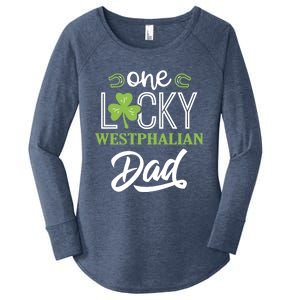 One Lucky Westphalian Horse Dad Irish Horseback Riding Gift Women's Perfect Tri Tunic Long Sleeve Shirt