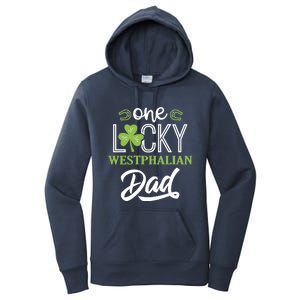 One Lucky Westphalian Horse Dad Irish Horseback Riding Gift Women's Pullover Hoodie