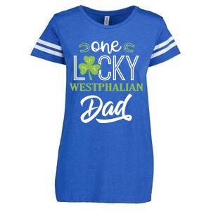 One Lucky Westphalian Horse Dad Irish Horseback Riding Gift Enza Ladies Jersey Football T-Shirt