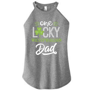 One Lucky Westphalian Horse Dad Irish Horseback Riding Gift Women's Perfect Tri Rocker Tank