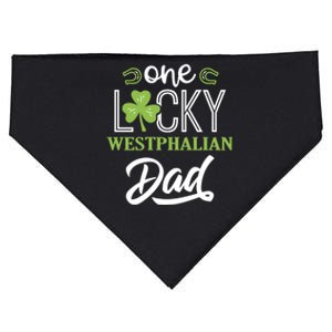 One Lucky Westphalian Horse Dad Irish Horseback Riding Meaningful Gift USA-Made Doggie Bandana