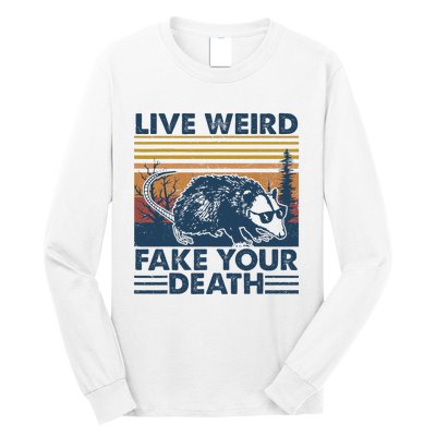 Opossum Live Weird Fake Your Death Vintage Long Sleeve Shirt