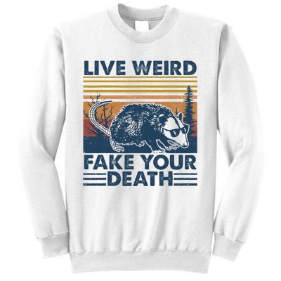 Opossum Live Weird Fake Your Death Vintage Sweatshirt