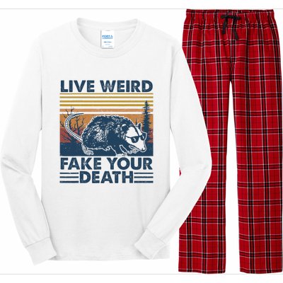 Opossum Live Weird Fake Your Death Vintage Long Sleeve Pajama Set