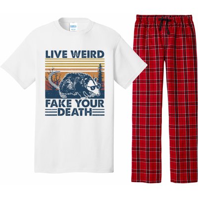 Opossum Live Weird Fake Your Death Vintage Pajama Set