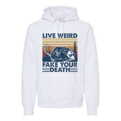 Opossum Live Weird Fake Your Death Vintage Premium Hoodie