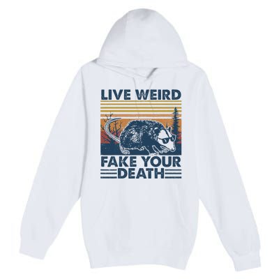 Opossum Live Weird Fake Your Death Vintage Premium Pullover Hoodie