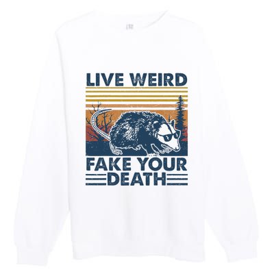 Opossum Live Weird Fake Your Death Vintage Premium Crewneck Sweatshirt