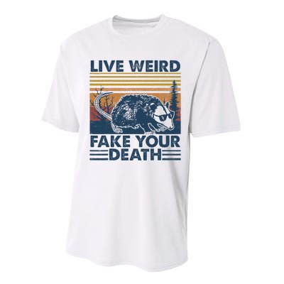 Opossum Live Weird Fake Your Death Vintage Performance Sprint T-Shirt