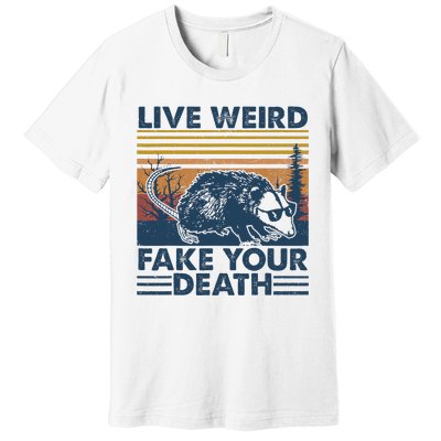 Opossum Live Weird Fake Your Death Vintage Premium T-Shirt