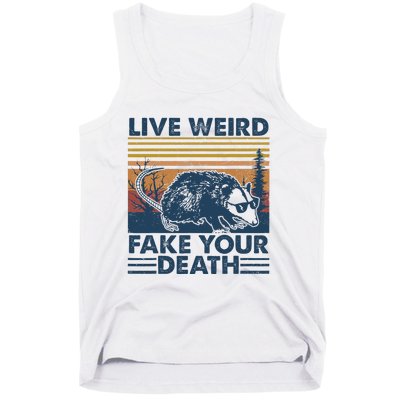 Opossum Live Weird Fake Your Death Vintage Tank Top