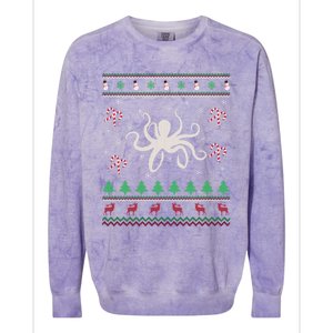 Octopus Lover Xmas Gift Ugly Octopus Christmas Gift Colorblast Crewneck Sweatshirt