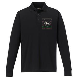 Octopus Lover Xmas Gift Ugly Octopus Christmas Gift Performance Long Sleeve Polo