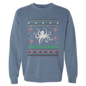 Octopus Lover Xmas Gift Ugly Octopus Christmas Gift Garment-Dyed Sweatshirt