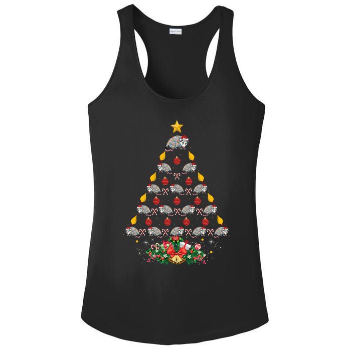 Opossum Lover Xmas Gift Matching Opossum Christmas Tree Ladies PosiCharge Competitor Racerback Tank