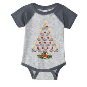 Opossum Lover Xmas Gift Matching Opossum Christmas Tree Infant Baby Jersey Bodysuit