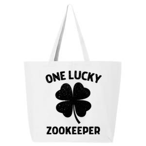 One Lucky Zookeeper St Patricks Day Green Shamrock Leaf 25L Jumbo Tote